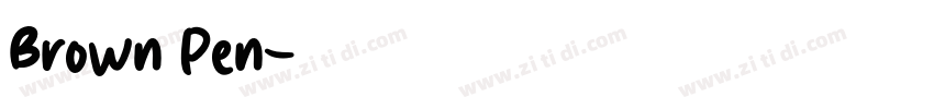 Brown Pen字体转换